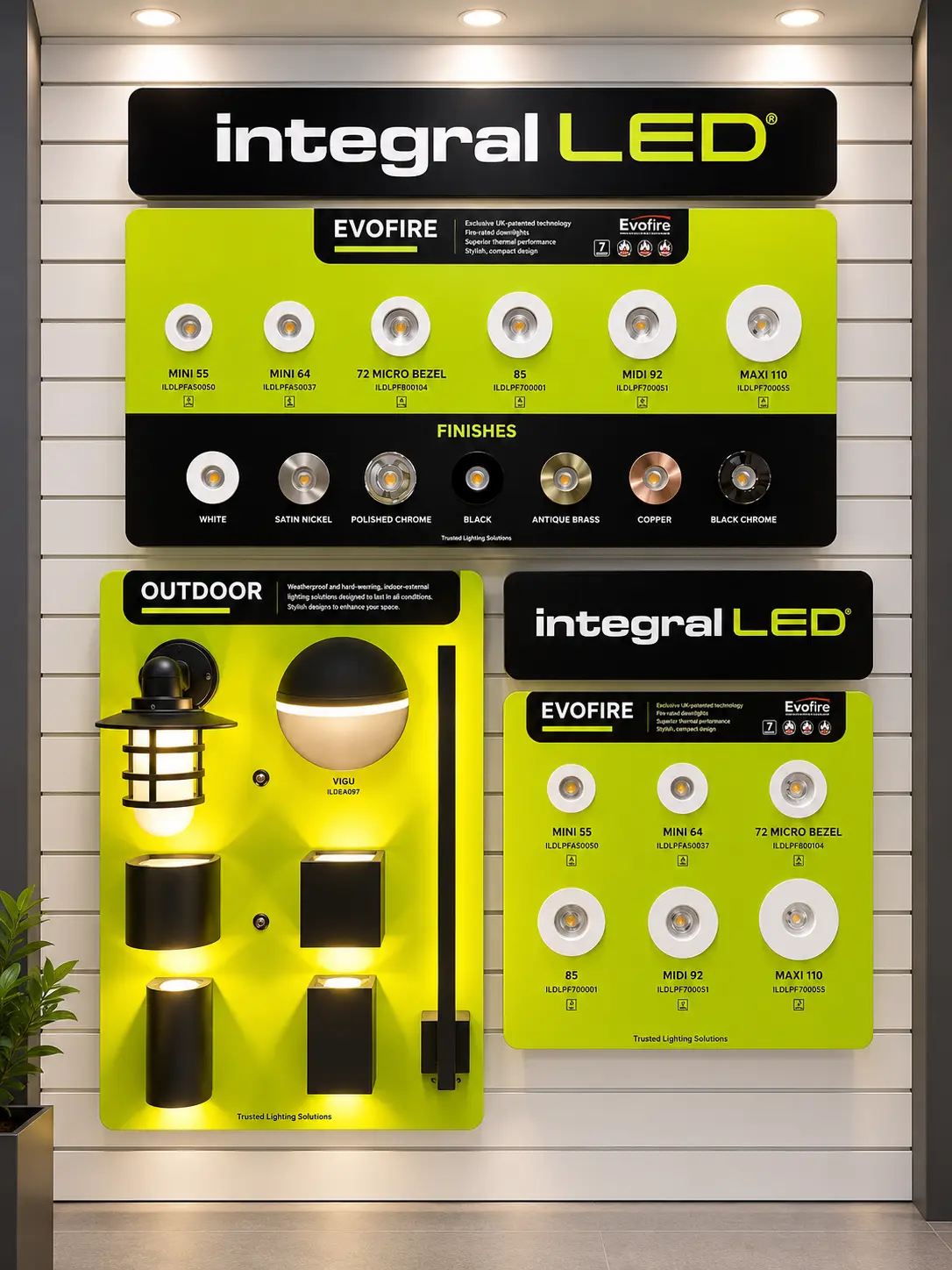 Illuminated Integral LED retail display