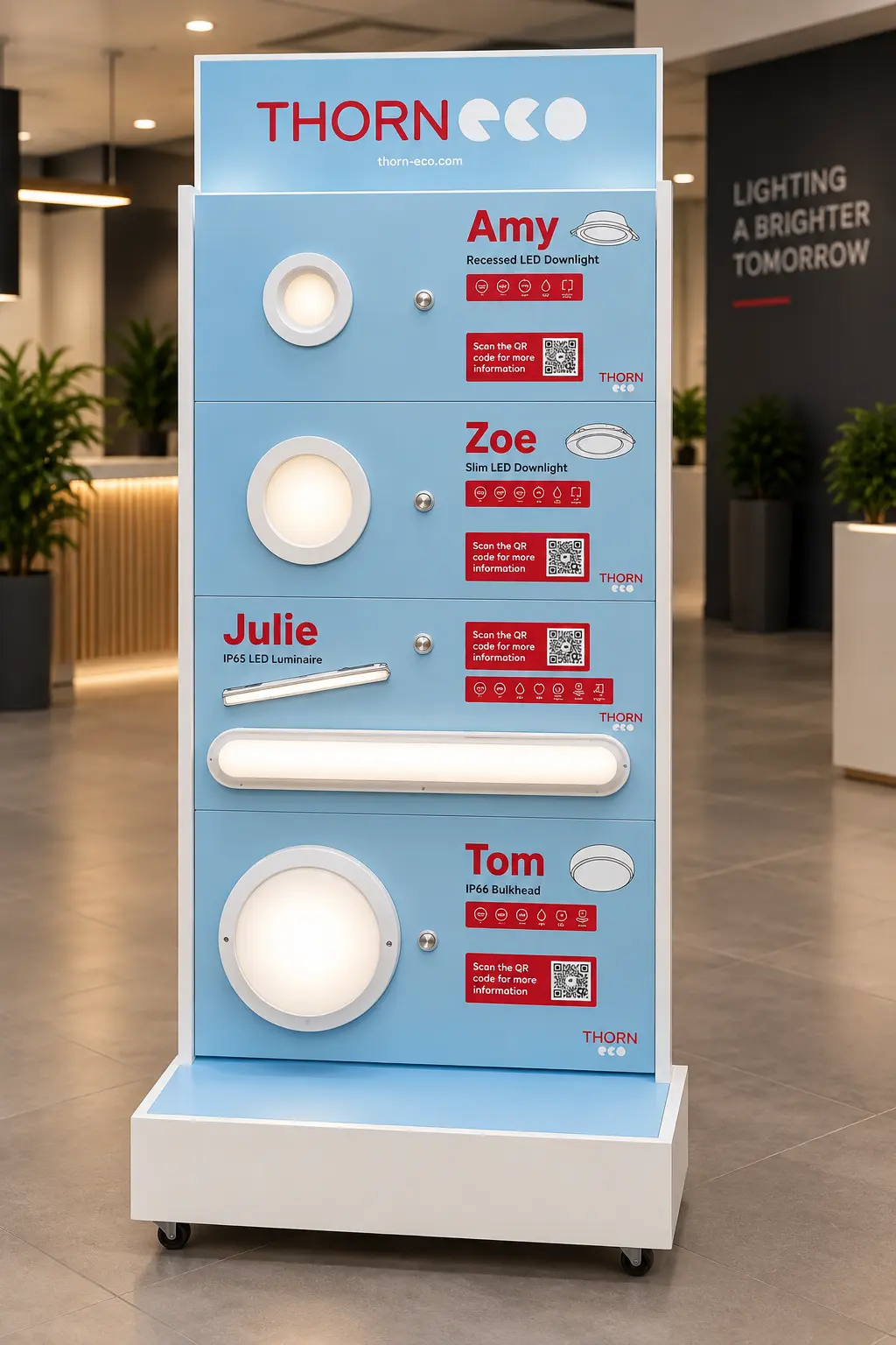 Thorn Eco freestanding lighting display